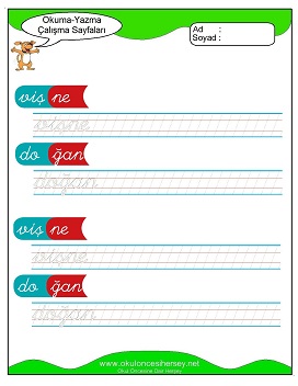 ğvfj Grubu Çalışma Sayfaları